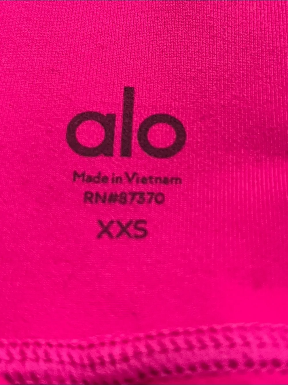Alo Yoga Hot Pink High Rise Biker Shorts XXS Barbiecore Athleisure Gym